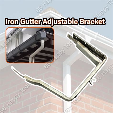 metal gutter repair brackets|adjustable gutter brackets metal.